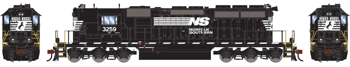 Athearn HO ATH-1799 DCC Ready EMD SD40-2 Locomotive Norfolk Southern NS #3259