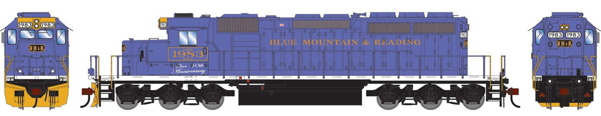Athearn HO ATH-1807 DCC Ready EMD SD40-2 Locomotive Blue Mountain & Reading RBMN #1983