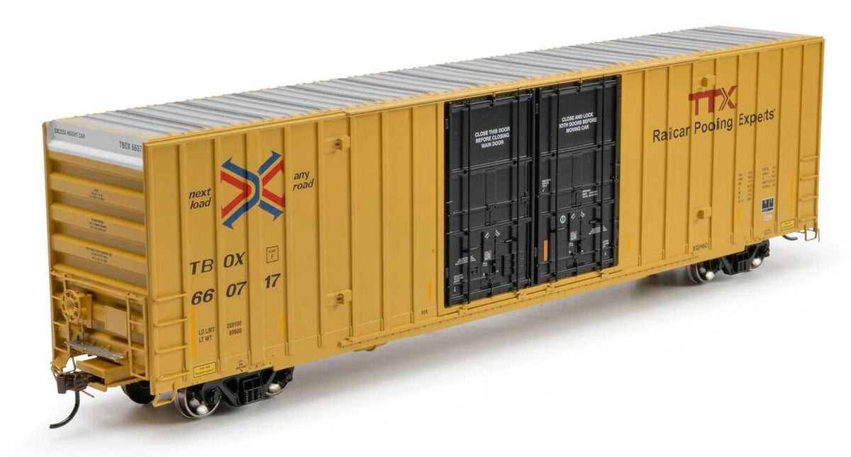 Athearn HO ATH-2272 60' Gunderson High Cube Double Door Box Car TTX TBOX #660717
