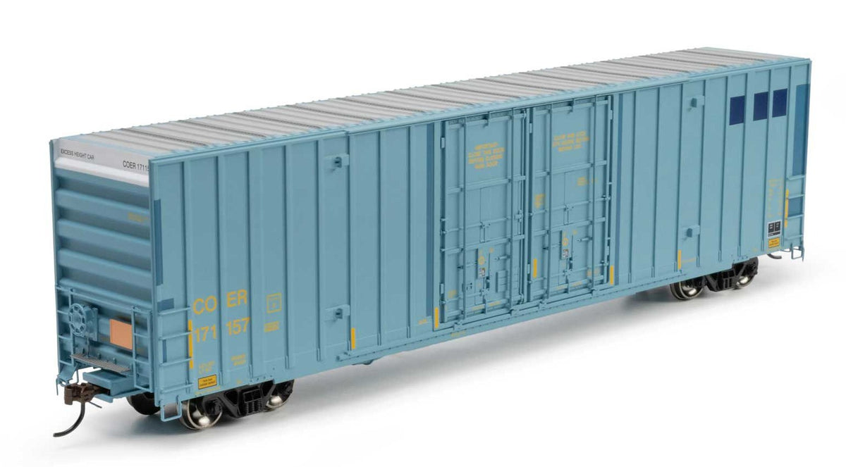 Athearn HO ATH-2282 60' Gunderson High Cube Double Door Box Car Primed For Grime COER #171157