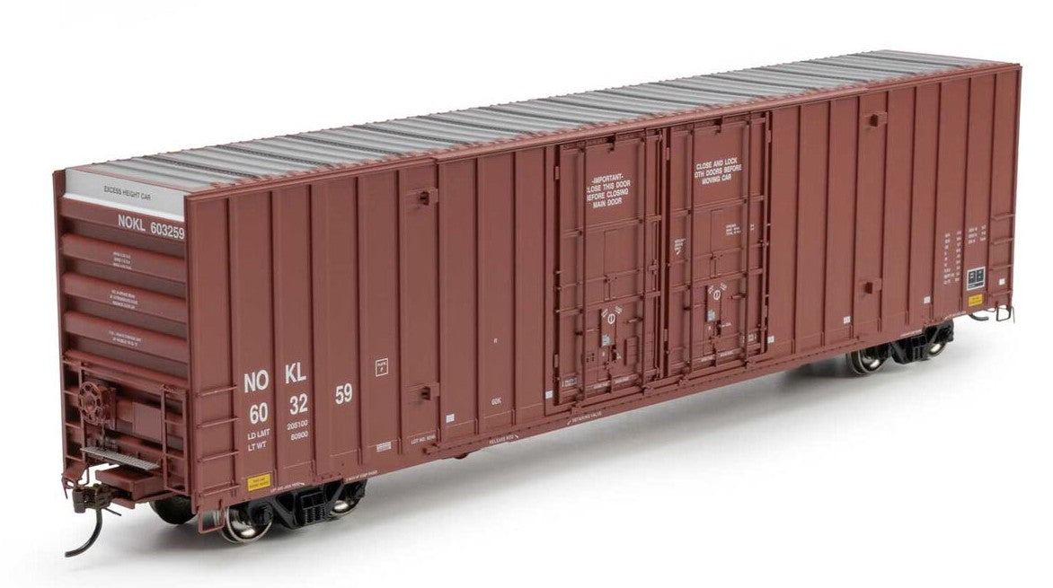 Athearn HO ATH-2284 60' Gunderson High Cube Double Door Box Car NOKL #603259