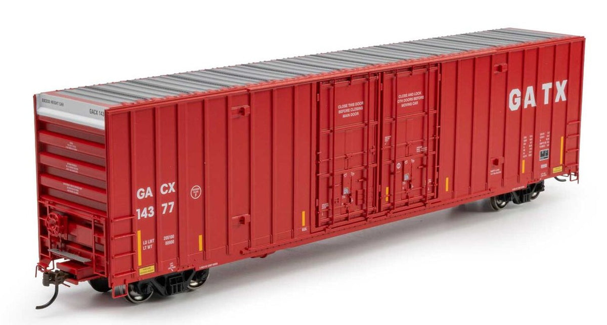 Athearn HO ATH-2286 60' Gunderson High Cube Double Door Box Car GATX GACX #14377