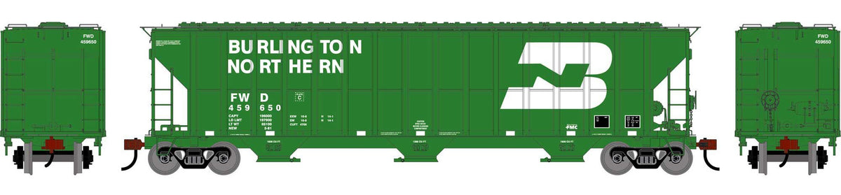 Athearn HO ATH-2479 FMC 4700 Covered Hopper Burlington Northern FWD #459650