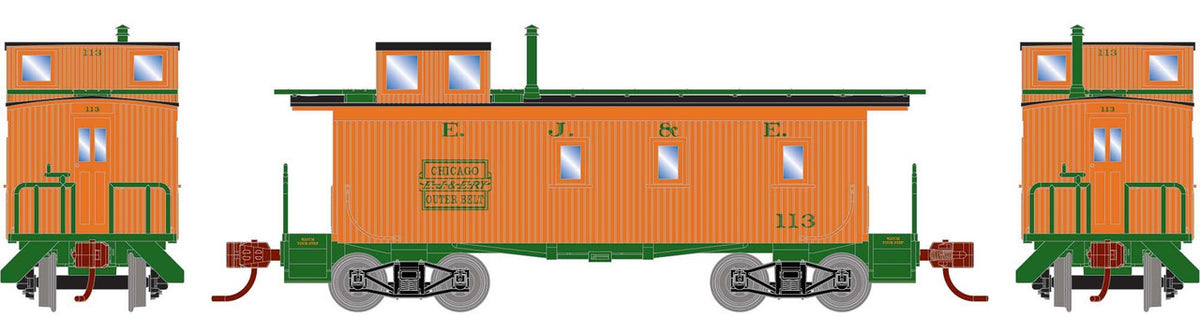Athearn N ATH12085 30' 3-Window Caboose Elgin Joliet & Eastern EJ&E #113