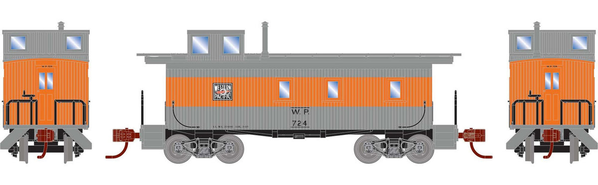 Athearn N ATH12092 30' 3-Window Caboose Western Pacific WP #724