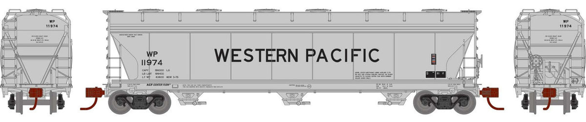Athearn Genesis N ATHGN12953 ACF 4600 3-Bay Center Flow Hopper Western Pacific WP #11974