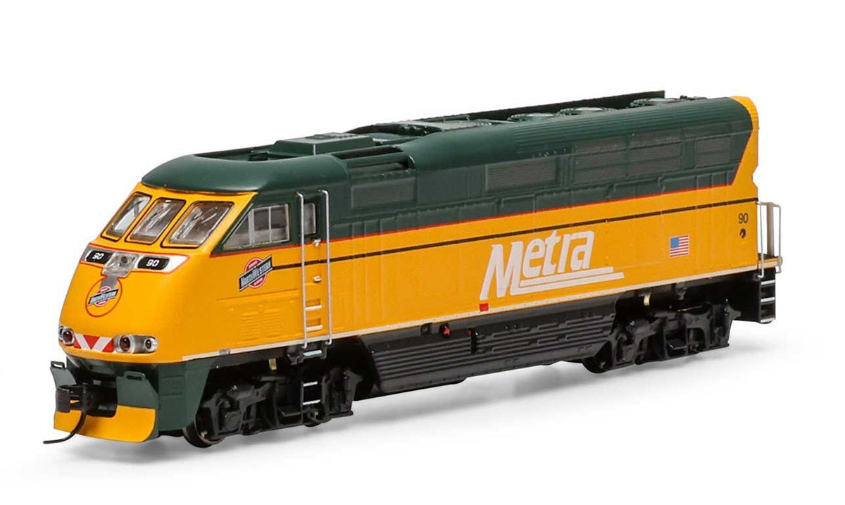 Athearn N ATH15300 DCC Ready EMD F59PHI Locomotive Metra METX #90