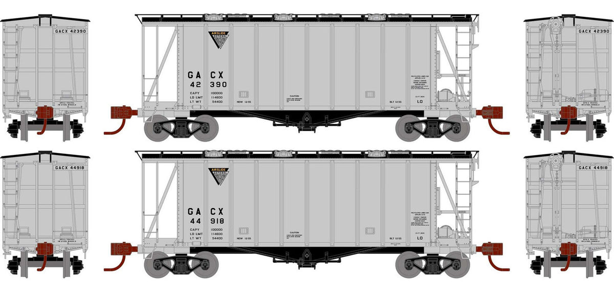 Athearn N ATH23872 GATC 40' 2600 Airslide Hopper GACX 2-Pack