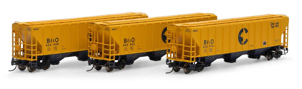 Athearn N ATH27406 PS 4427 Covered Hopper Chessie System B&O 3-Pack