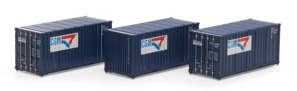 Athearn HO ATH27787 20' Corrugated Container CGM CGTU #1 3-Pack