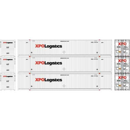 Athearn RTR HO ATH28497 53' CIMC Container XPO Logistics 3-pack Set #2
