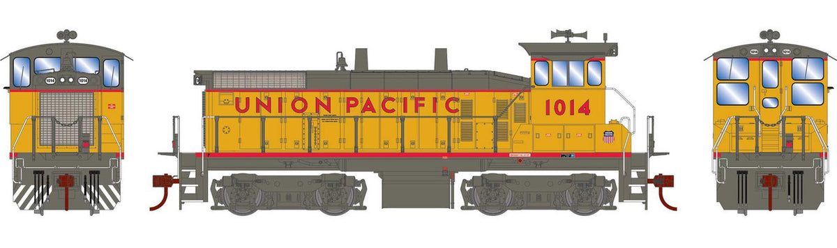 Athearn HO ATH29766 DCC/SoundTraxx Econami Sound Equipped EMD SW1500 Locomotive Union Pacific #1014