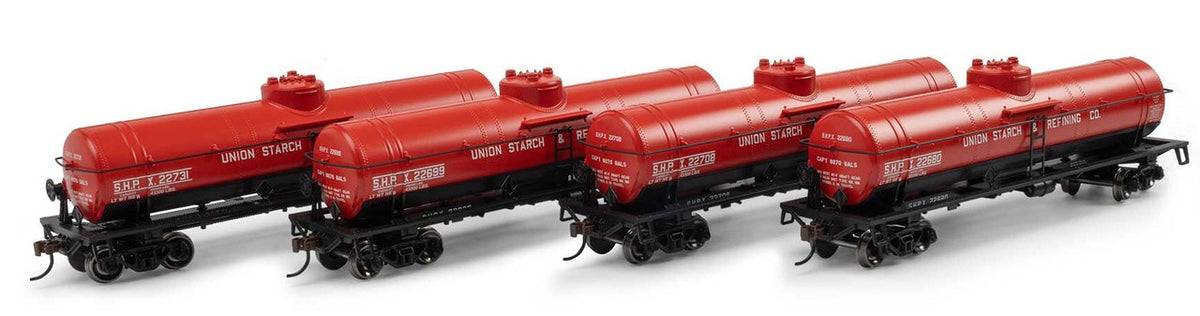 Athearn HO ATH3382 Single Dome Tank Car Union Starch SHPX 4-Pack