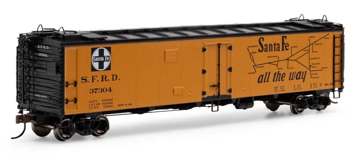Athearn HO ATH50024 50' Ice Bunker Reefer Santa Fe SFRD #37304