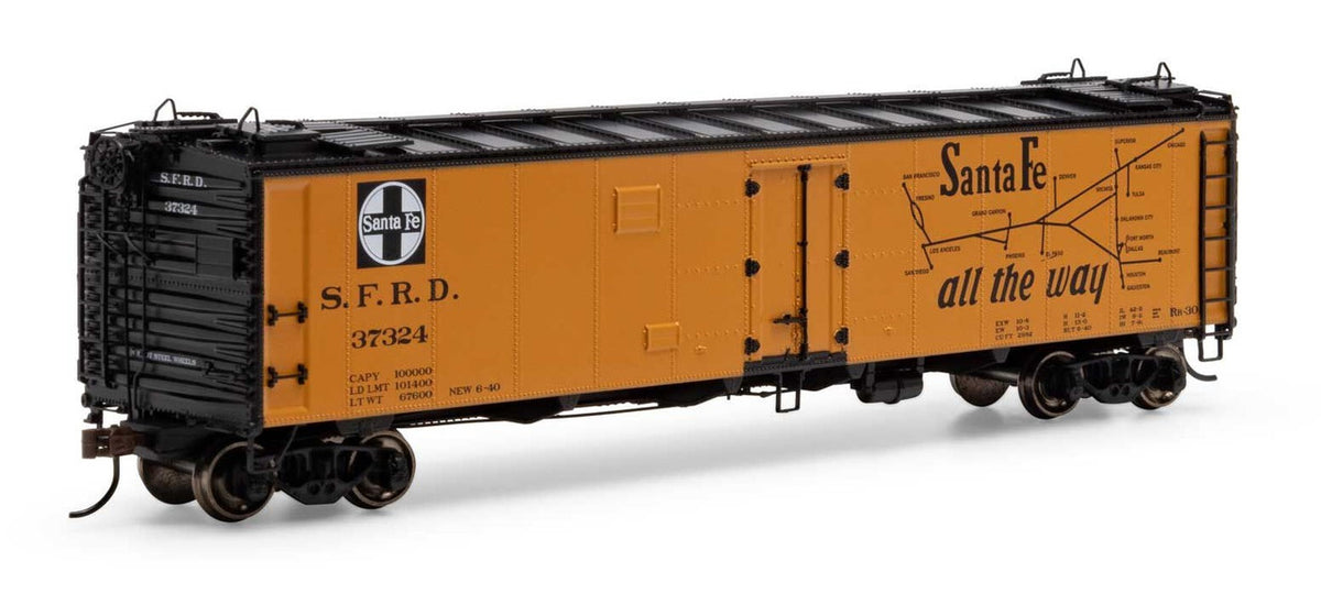 Athearn HO ATH50025 50' Ice Bunker Reefer Santa Fe SFRD #37324