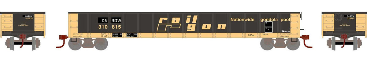 Athearn N ATH6625 52' Mill Gondola RailGon D&RGW #310815