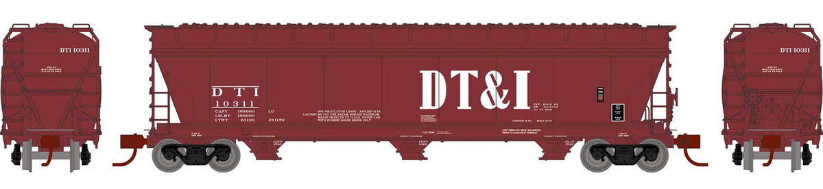 Athearn N ATH8494 ACF 4600 3-Bay CenterFlow Hopper DT&I #10311