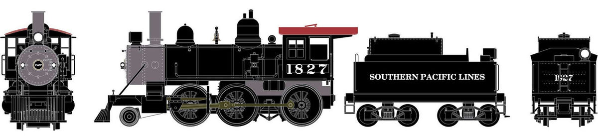 Athearn RTR HO ATH87219 DCC Ready Old Time 2-6-0 Mogul Steam Locomotive Southern Pacific 'Lines' SP #1827