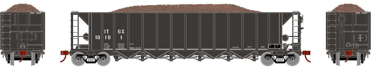 Athearn HO ATH98494 5Bay Rapid Discharge Hopper ITGX 'Black' #10101