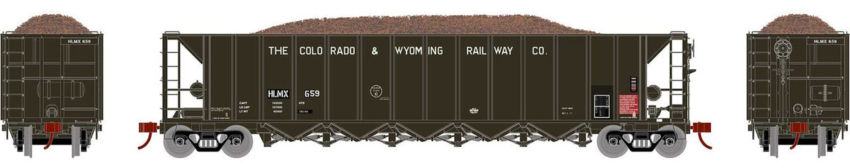 Athearn HO ATH98496 5Bay Rapid Discharge Hopper Colorado & Wyoming Railway HLMX #659