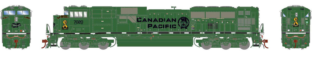 Athearn Genesis HO ATHG-1147 DCC Ready EMD SD70ACU Locomotive Canadian Pacific Military Tribute CP #7020 'NATO Green'