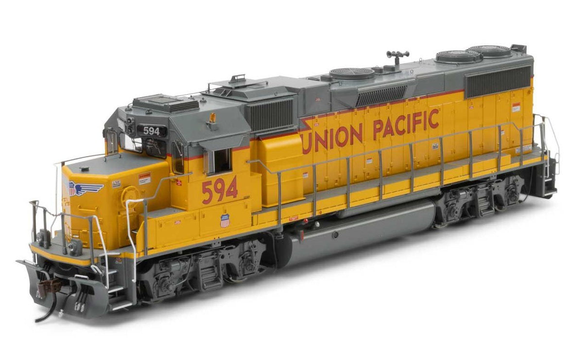 Athearn Genesis HO ATHG-1418 DCC/Tsunami2 Sound Equipped EMD GP38-2 Locomotive Union Pacific 'Baby Wings w/Yellow Sill' UP #594