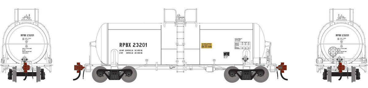 Athearn Genesis HO ATHG-1435 13K Gallon Acid Tank Car RPBX #23201
