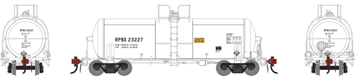 Athearn Genesis HO ATHG-1436 13K Gallon Acid Tank Car RPBX #23227
