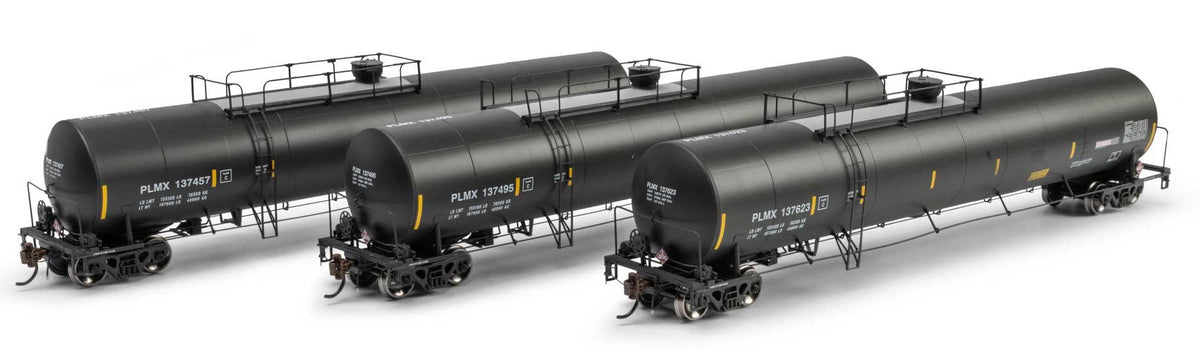 Athearn Genesis HO ATHG-1513 UTC 33K LPG Tank Car "Late" Primed For Grime PLMX #137457/137495/137623 3-Pack