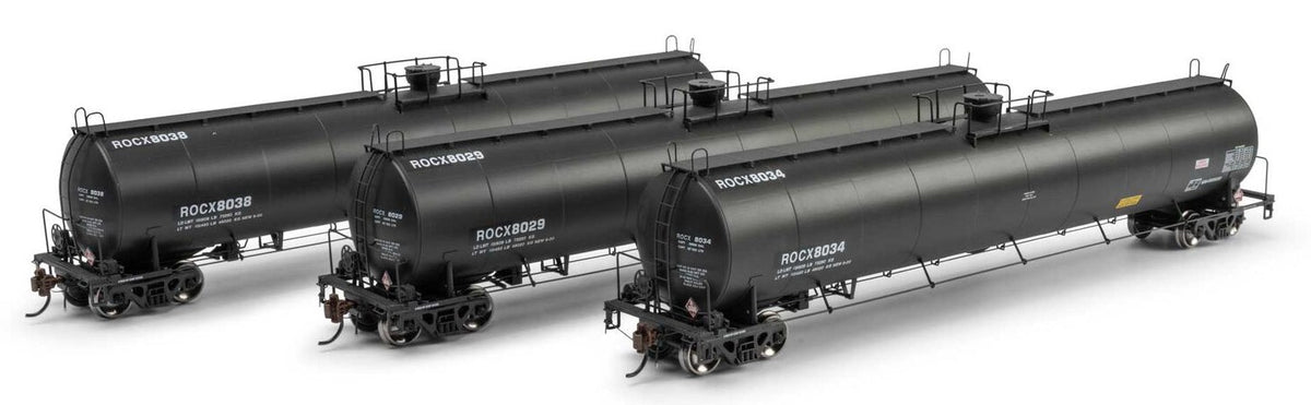 Athearn Genesis HO ATHG-1519 UTC 33K LPG Tank Car "Early" Primed For Grime Rocky Mountain Transportation ROCX #8029/8034/8038 3-Pack