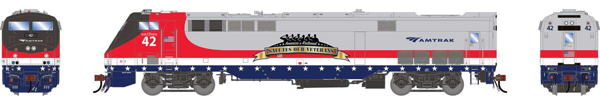 Athearn Genesis HO ATHG-1684 DCC/Tsunami 2 Sound Equipped GE P42DC Locomotive Amtrak 'Veterans' AMTK #42