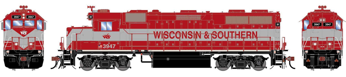 Athearn Genesis HO ATHG-1991 DCC/Tsunami 2 Sound Equipped EMD GP39-2 PH I Locomotive Wisconsin Southern WSOR #3947