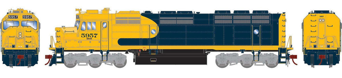 Athearn Genesis HO ATHG18390 DCC/Tsunami 2 Sound Equipped EMD F45u Locomotive Morrison-Knudson MKCX #5957