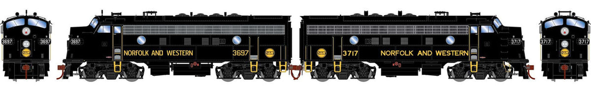 Athearn Genesis HO ATHG19367 DCC Ready EMD F7A/A Set Norfolk & Western 'Freight' N&W #3697/#3717