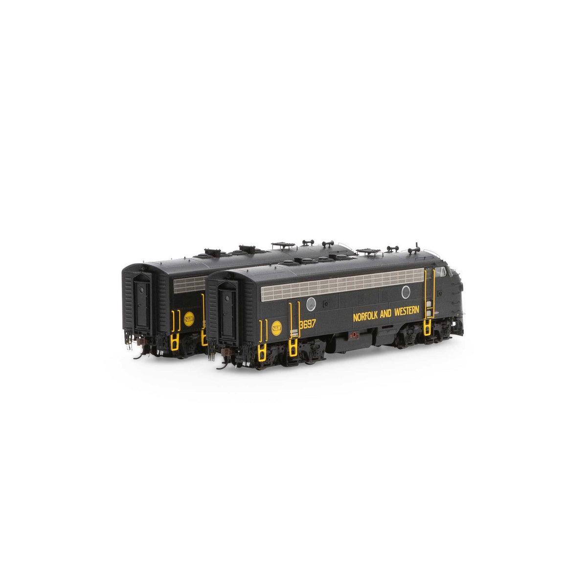 Athearn Genesis HO ATHG19567 DCC/Sound EMD F7A/A Set Norfolk & Western 'Freight' N&W #3697/#3717