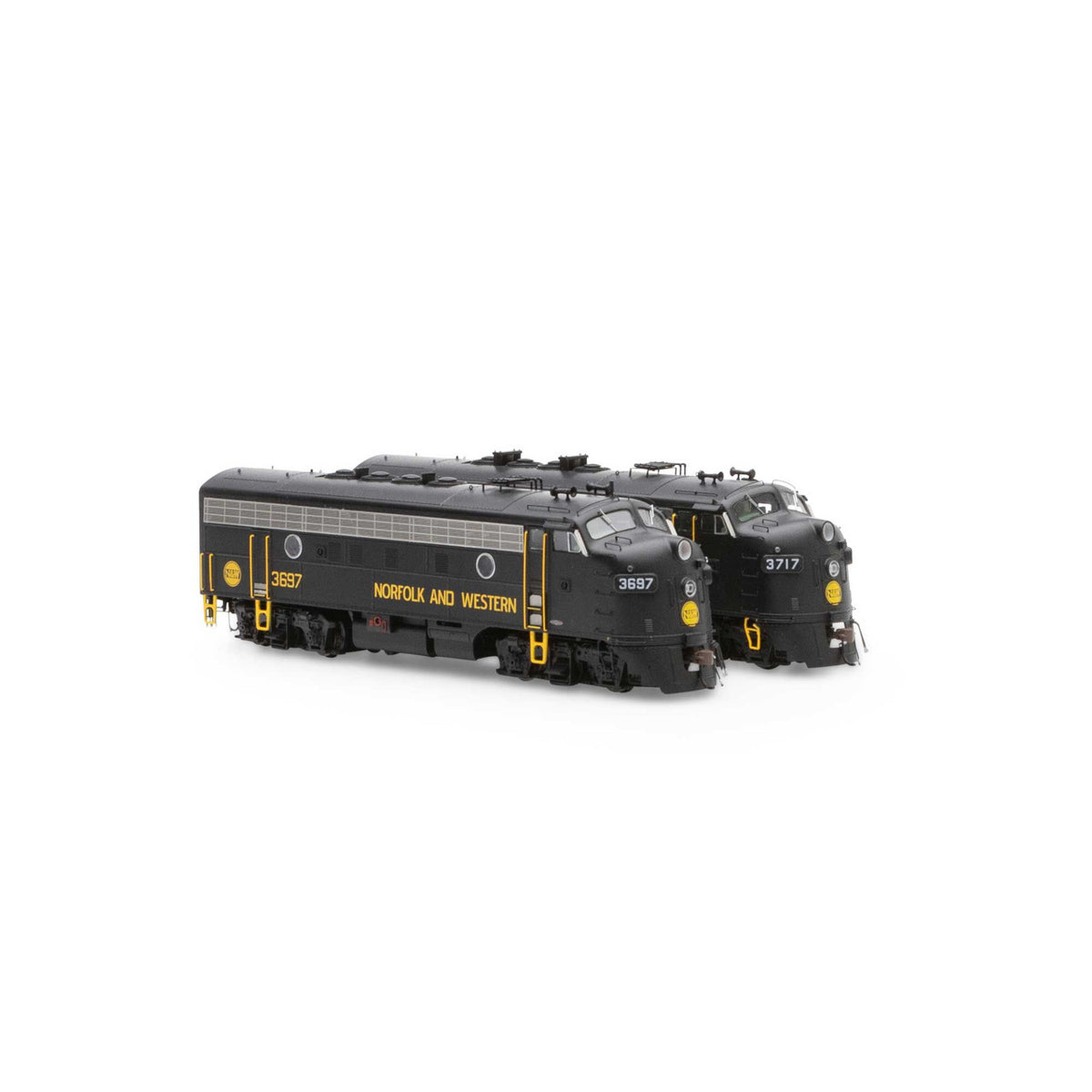 Athearn Genesis HO ATHG19567 DCC/Sound EMD F7A/A Set Norfolk & Western 'Freight' N&W #3697/#3717