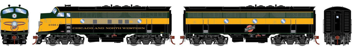 Athearn Genesis HO ATHG19571 DCC Ready EMD F3A / F3B Locomotive Set Chicago & North Western C&NW #4066-A / #4066-B
