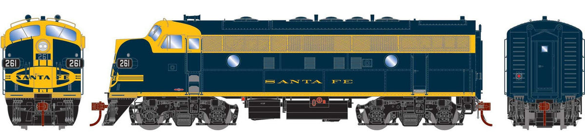 Athearn Genesis HO ATHG19672 DCC/Tsunami 2 Sound Equipped EMD F7A Locomotive Santa Fe ATSF #261L