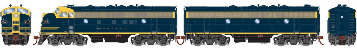Athearn Genesis HO ATHG19674 DCC/Tsunami 2 Sound Equipped EMD F7A / F7B Locomotive Set Santa Fe ATSF #257L / #257A