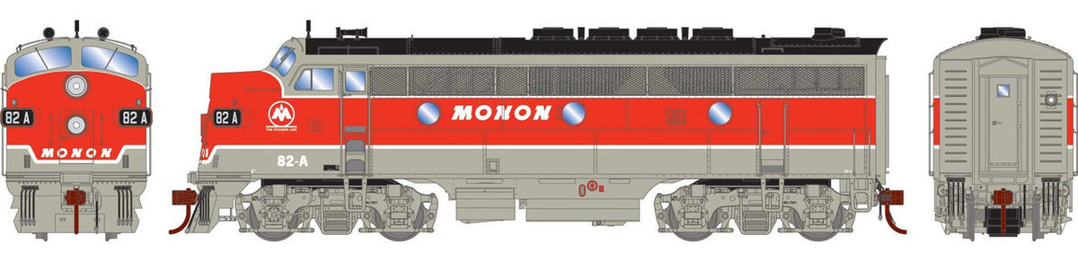 Athearn Genesis HO ATHG19679 DCC/Tsunami 2 Sound Equipped EMD F3A Locomotive Monon #82-A
