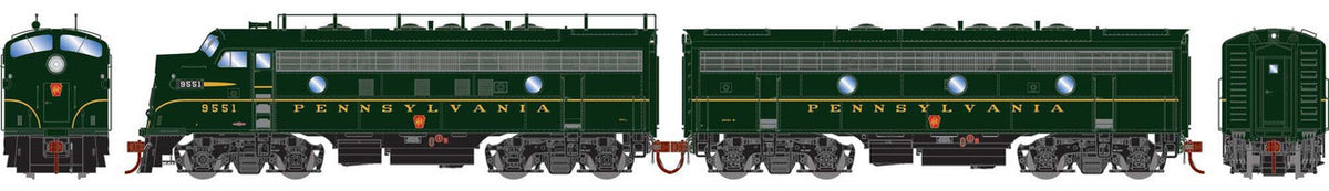 Athearn Genesis HO ATHG19684 DCC/Tsunami 2 Sound Equipped EMD F5A / F5B Locomotive Set Pennsylvania RR PRR #9551A / #9551B