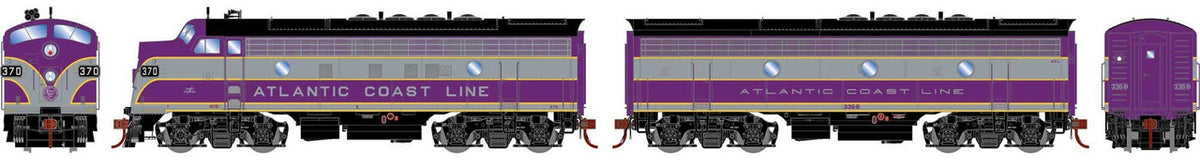 Athearn Genesis HO ATHG19586 DCC Ready EMD F7A / F3B Locomotive Set Atlantic Coast Line ACL #370 / #336-B