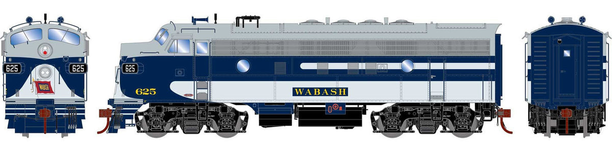 Athearn Genesis HO ATHG19689 DCC/Tsunami 2 Sound Equipped EMD F7A Locomotive Wabash WAB #625