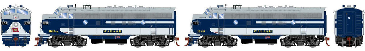 Athearn Genesis HO ATHG19591 DCC Ready EMD F7A / F7A Locomotive Set Wabash WAB #1169-A / #1189