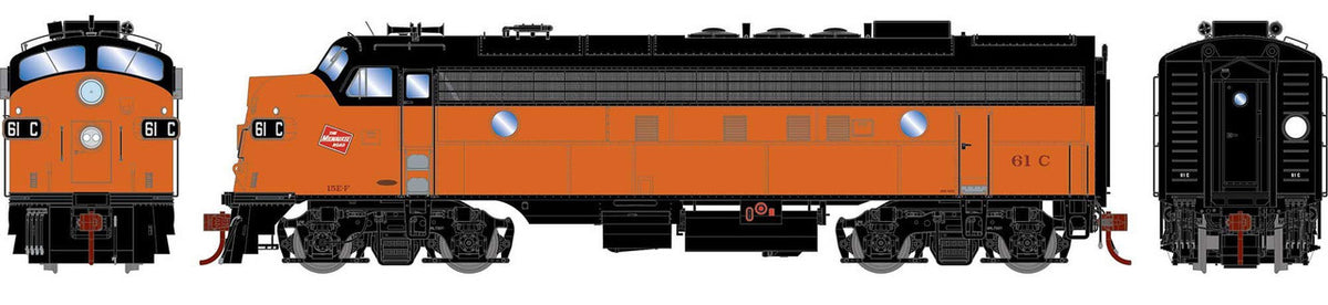 Athearn Genesis HO ATHG19703 DCC/Tsunami 2 Sound Equipped EMD FP7A Locomotive Milwaukee Road MILW #61C