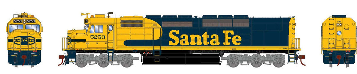 Athearn Genesis HO ATHG64222 DCC/Tsunami 2 Sound Equipped SDP40F Locomotive Santa Fe ATSF #5253