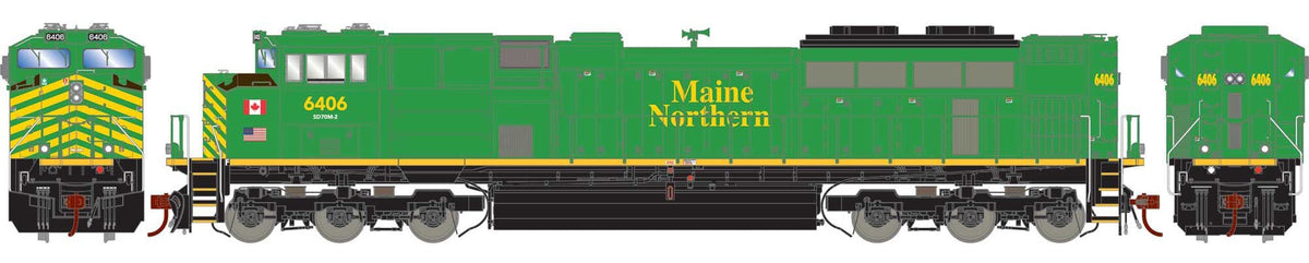 Athearn Genesis HO ATHG75671 DCC/Tsunami 2 Sound Equipped EMD SD70M-2 Locomotive Maine Northern NBSR #6406