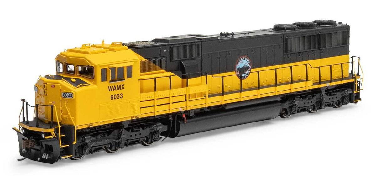 Athearn Genesis HO ATHG75645 DCC/Tsunami 2 Sound Equipped EMD SD60M 'Tri-Clops' Locomotive WAMX #6033