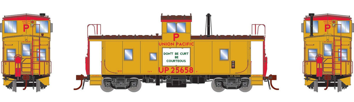 Athearn Genesis HO ATHG78551 DCC/NCE Equipped CA-9 ICC Caboose w/Lights Union Pacific UP #25658
