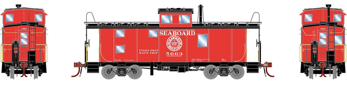 Athearn Genesis HO ATHG78391 DCC/Tsunami Soundcar Equipped ICC Caboose with Lights & Sound Seaboard SAL #5663